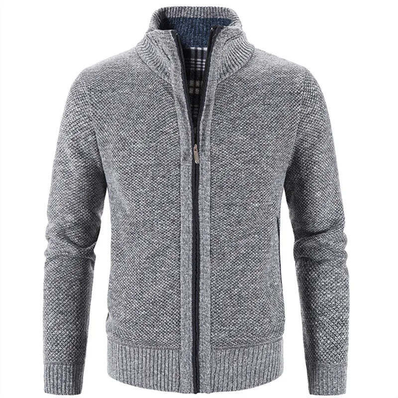 Jaqueta Masculina Casual Crochet Romenzi RZ219 com forro acolchoado, zíper durável e ajuste confortável, ideal para aquecimento e estilo em dias frios.