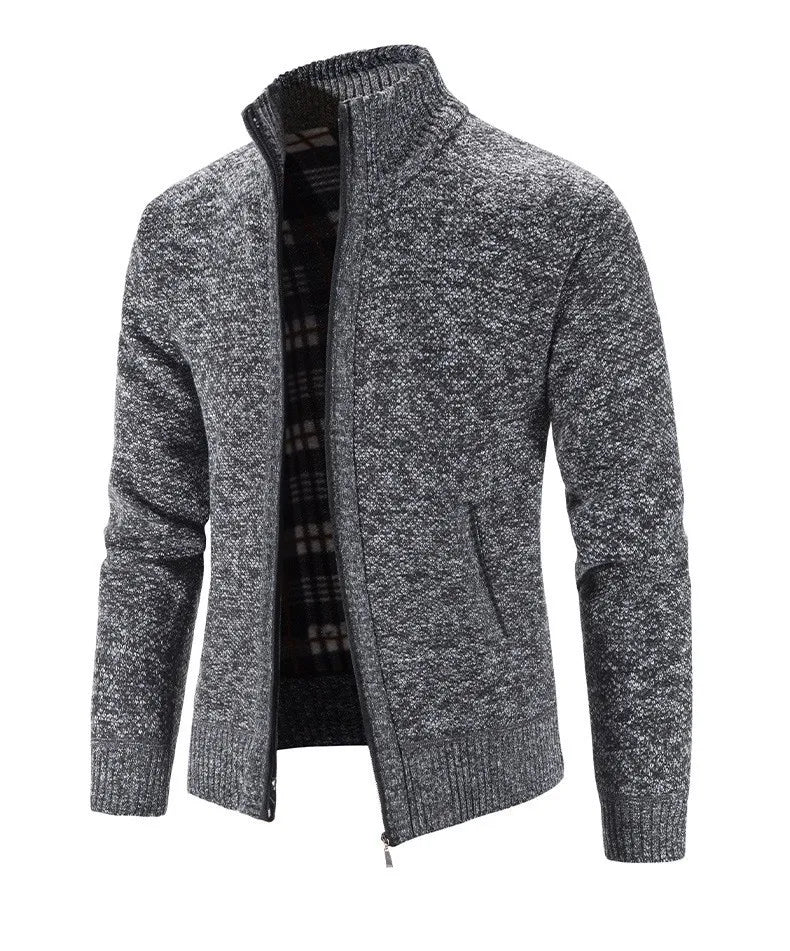 Jaqueta Masculina Casual Crochet Romenzi RZ219 com forro acolchoado, zíper durável e ajuste confortável, ideal para aquecimento e estilo em dias frios.