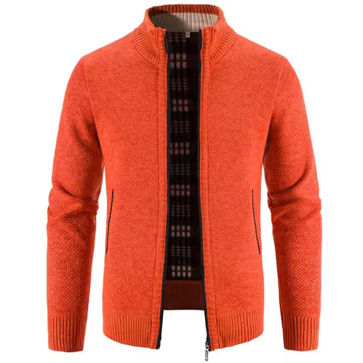 Jaqueta Masculina Casual Crochet Romenzi RZ219 com forro acolchoado, zíper durável e ajuste confortável, ideal para aquecimento e estilo em dias frios.