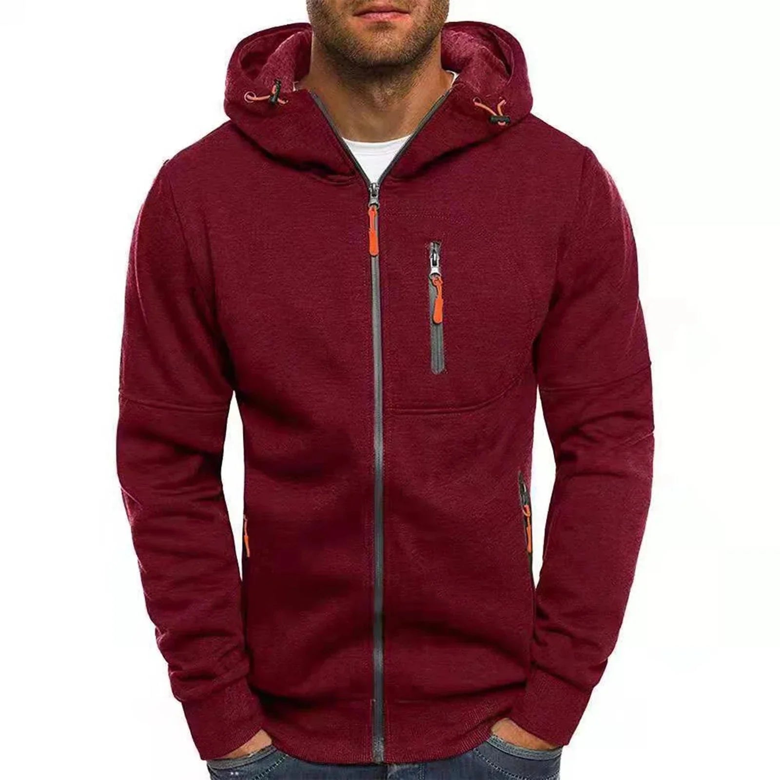 Jaqueta Masculina Casual Moderna Romenzi RZ193 em tecido resistente e design moderno, perfeita para dias frios.