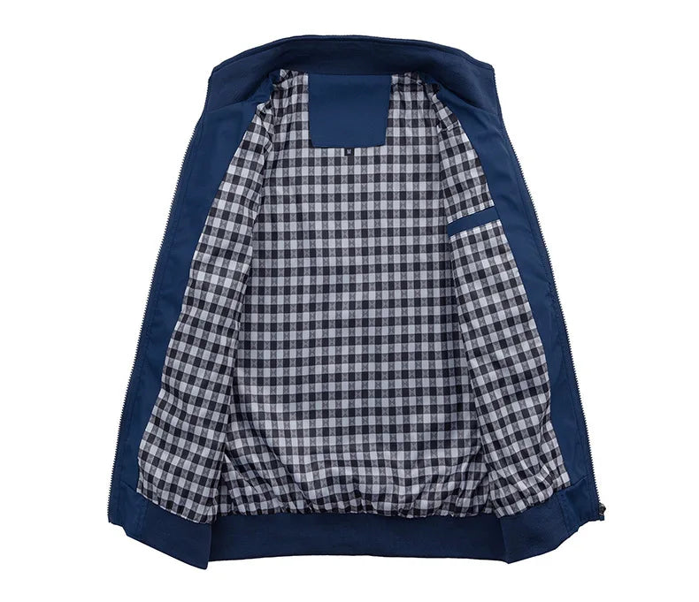 Jaqueta Masculina Casual Outwear Romenzi RZ184 em tecido resistente, com forro acolchoado e estilo sofisticado.