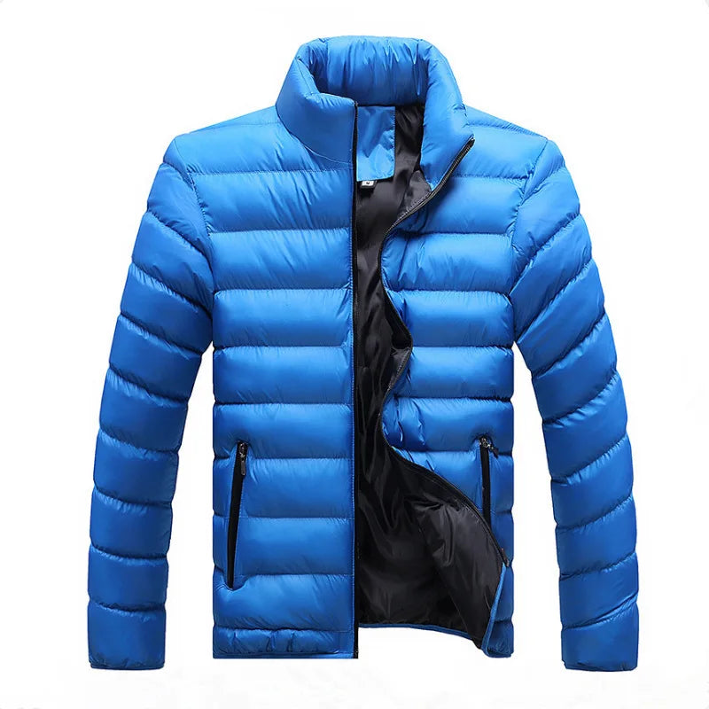 Jaqueta Masculina Casual Puffer Romenzi RZ202 com forro acolchoado, zíper resistente e proteção ideal contra o frio.