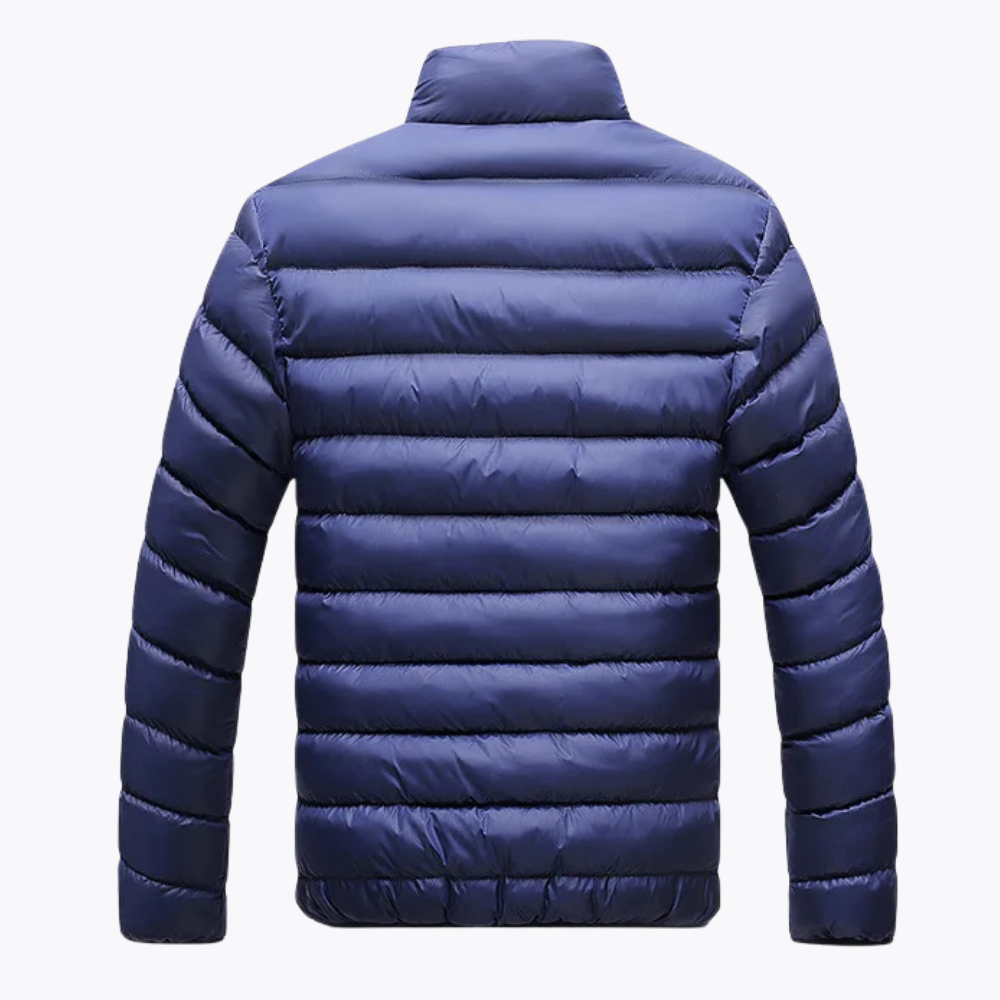 Jaqueta Masculina Casual Puffer Romenzi RZ202 com forro acolchoado, zíper resistente e proteção ideal contra o frio.