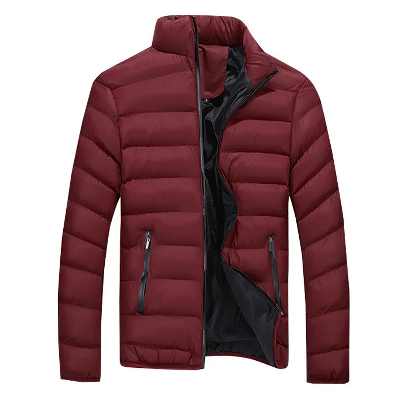 Jaqueta Masculina Casual Puffer Romenzi RZ202 com forro acolchoado, zíper resistente e proteção ideal contra o frio.