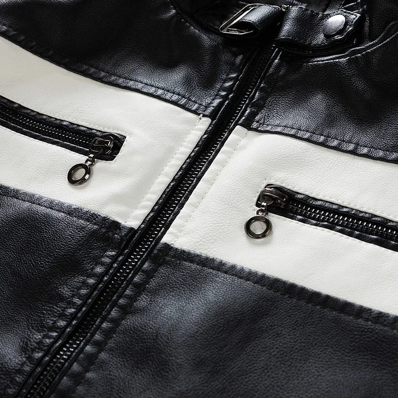Jaqueta Masculina de Couro Original Romenzi RZ158 confeccionada em couro premium, com costuras reforçadas e design clássico e versátil.