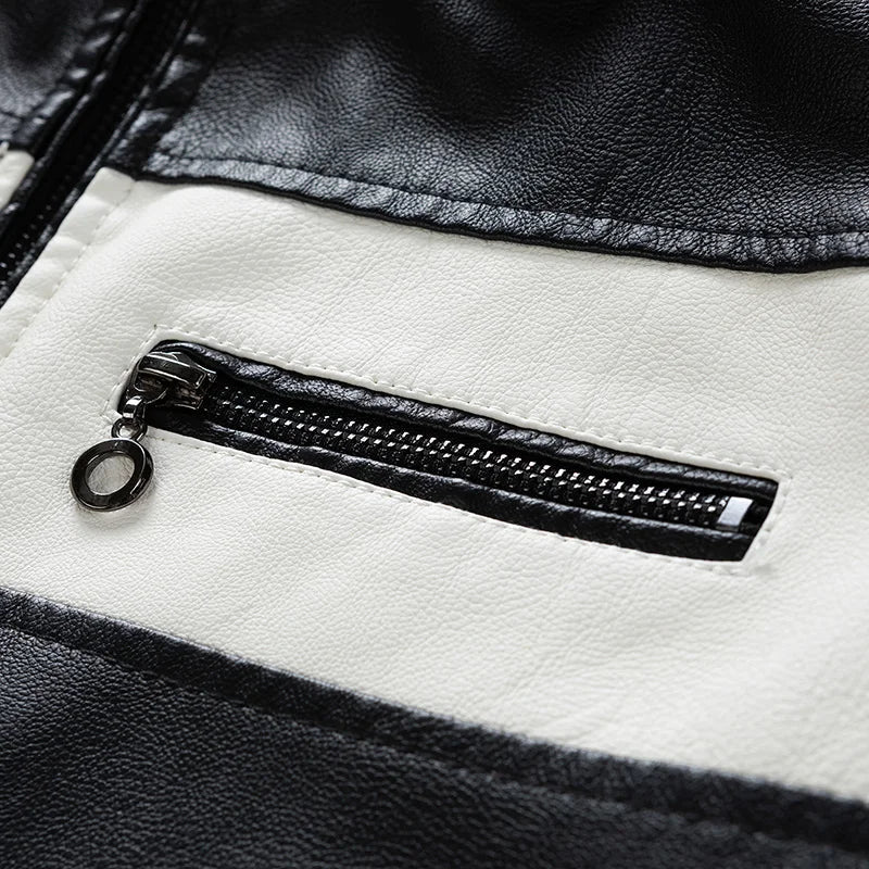 Jaqueta Masculina de Couro Original Romenzi RZ158 confeccionada em couro premium, com costuras reforçadas e design clássico e versátil.