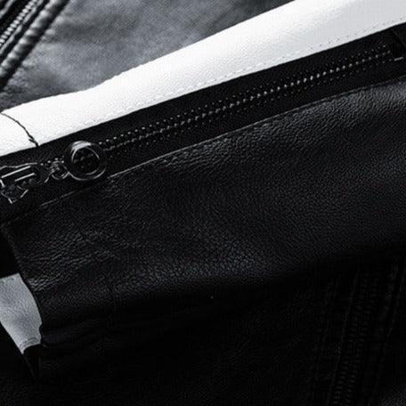 Jaqueta Masculina de Couro Original Romenzi RZ158 confeccionada em couro premium, com costuras reforçadas e design clássico e versátil.