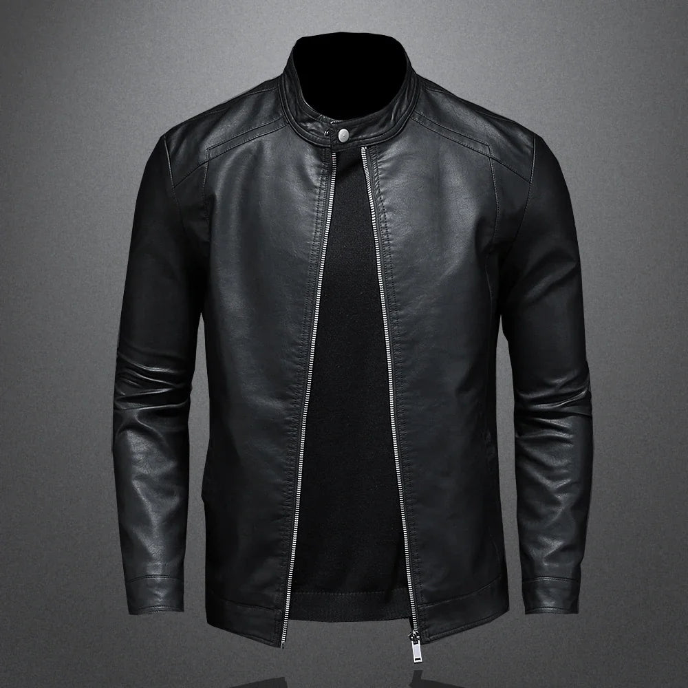 Jaqueta Masculina de Couro Romenzi Classic RZ117 - couro genuíno, design exclusivo, conforto, resistência e durabilidade premium.
