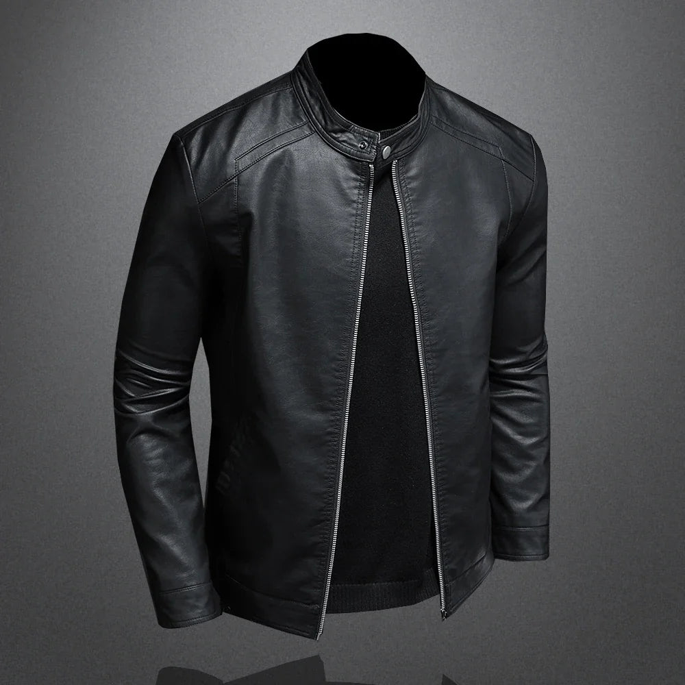Jaqueta Masculina de Couro Romenzi Classic RZ117 - couro genuíno, design exclusivo, conforto, resistência e durabilidade premium.