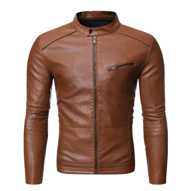 Jaqueta Masculina de Couro Romenzi RZ120 com design contemporâneo, conforto e durabilidade