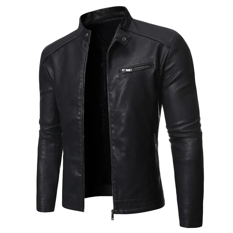 Jaqueta Masculina de Couro Romenzi RZ120 com design contemporâneo, conforto e durabilidade