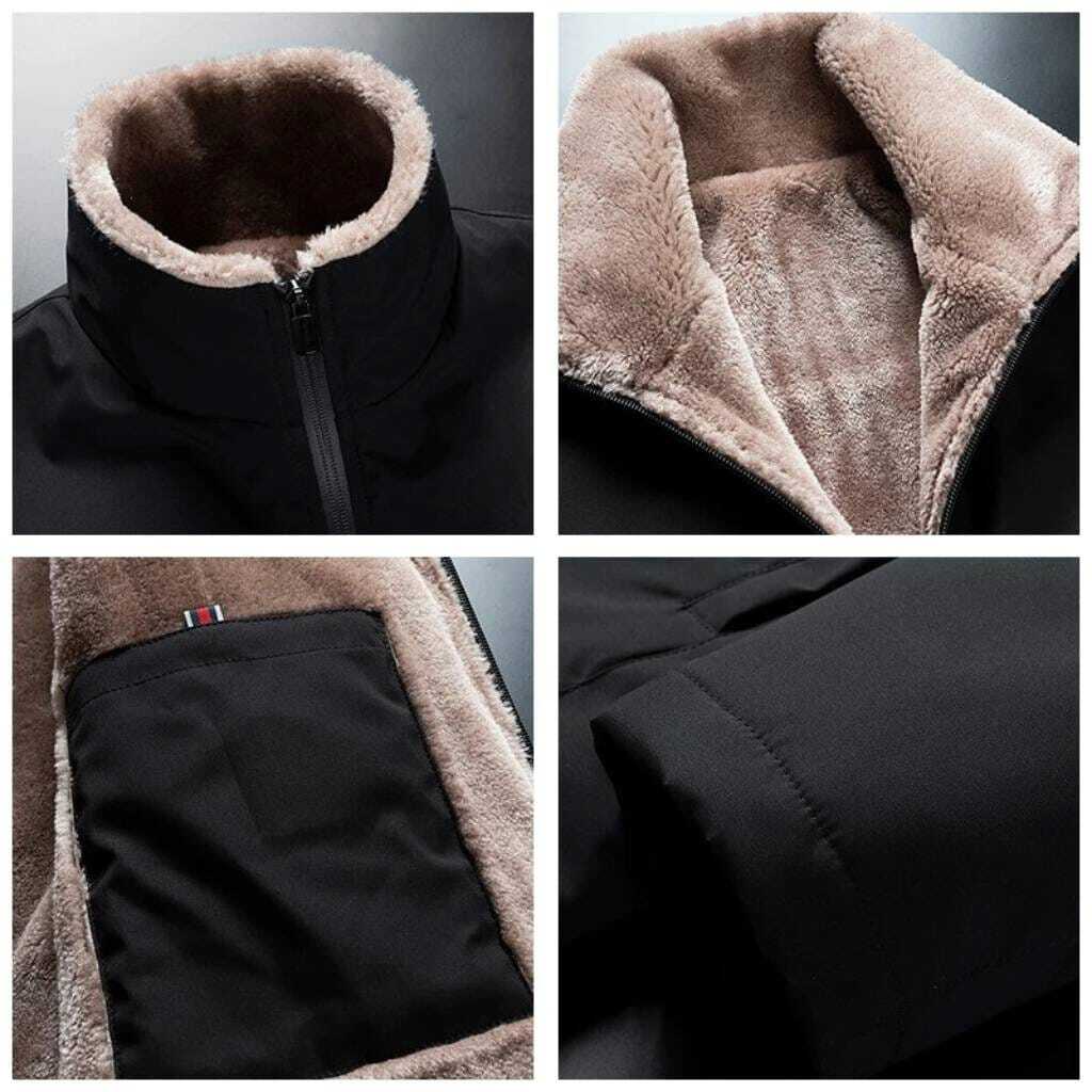 Jaqueta Masculina Inverno Elegance Romenzi RZ217 com forro acolchoado, ajuste confortável e zíper durável, perfeita para proteção e estilo em dias frios.