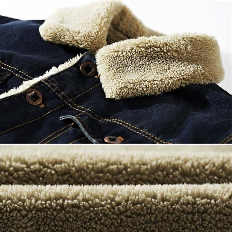 Jaqueta Masculina Jeans American Romenzi RZ191 em tecido acolchoado, design moderno e resistente.