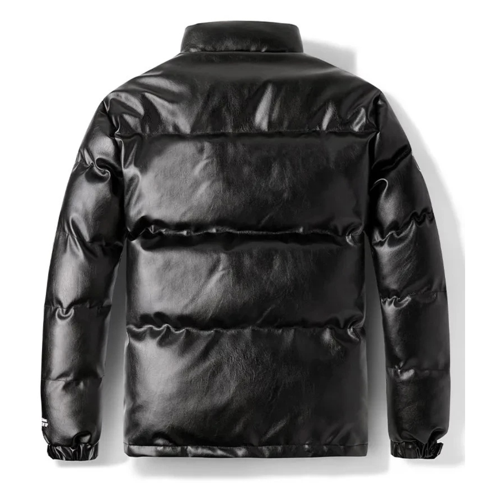 Jaqueta Masculina Puffer Winter Romenzi RZ190 em tecido acolchoado, zíper durável e design moderno.