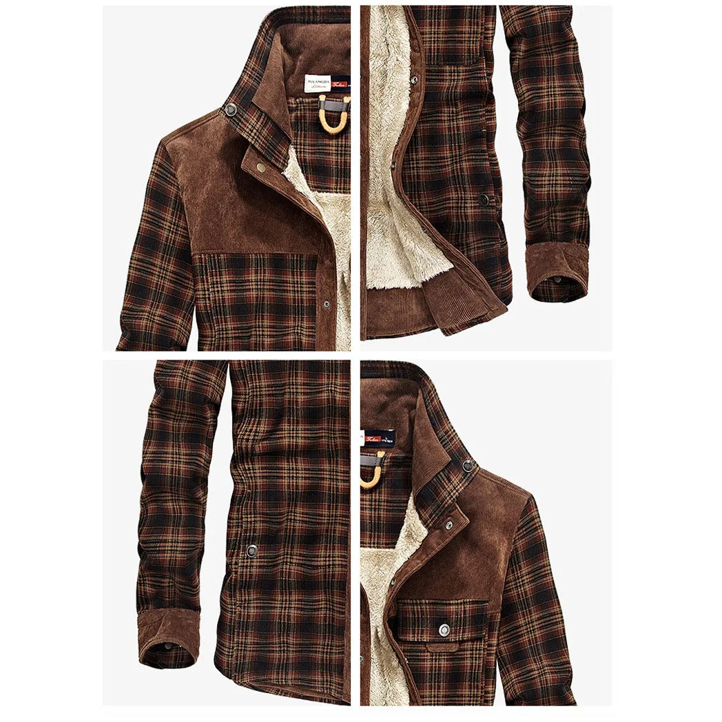 Jaqueta Masculina Xadrez Romenzi RZ178 com padrão xadrez exclusivo, acabamento premium e conforto térmico para compor looks modernos e sofisticados.