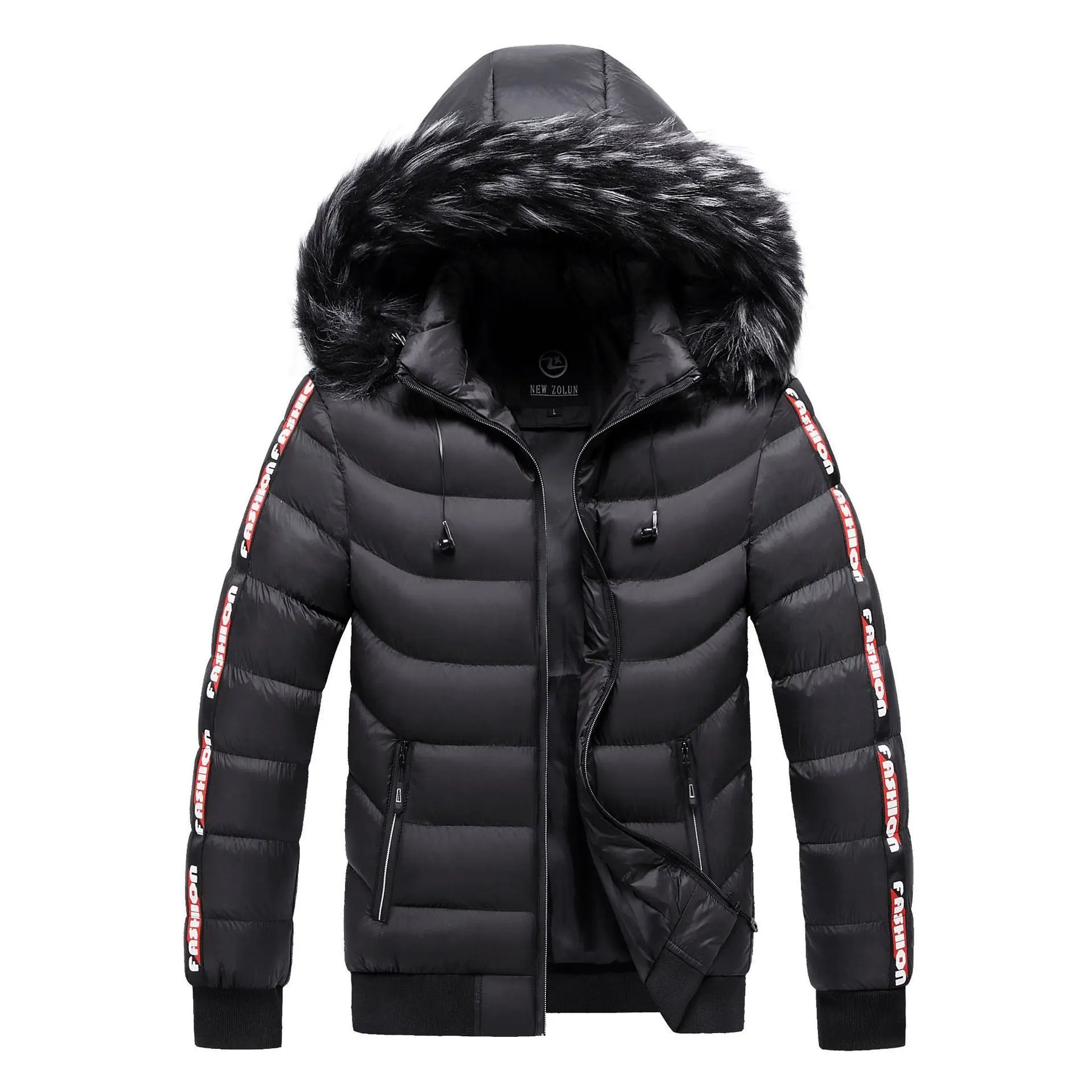 Jaqueta Puffer Masculina com Capuz Romenzi RZ225 com capuz forrado, acolchoada e elegante, oferecendo conforto e estilo.