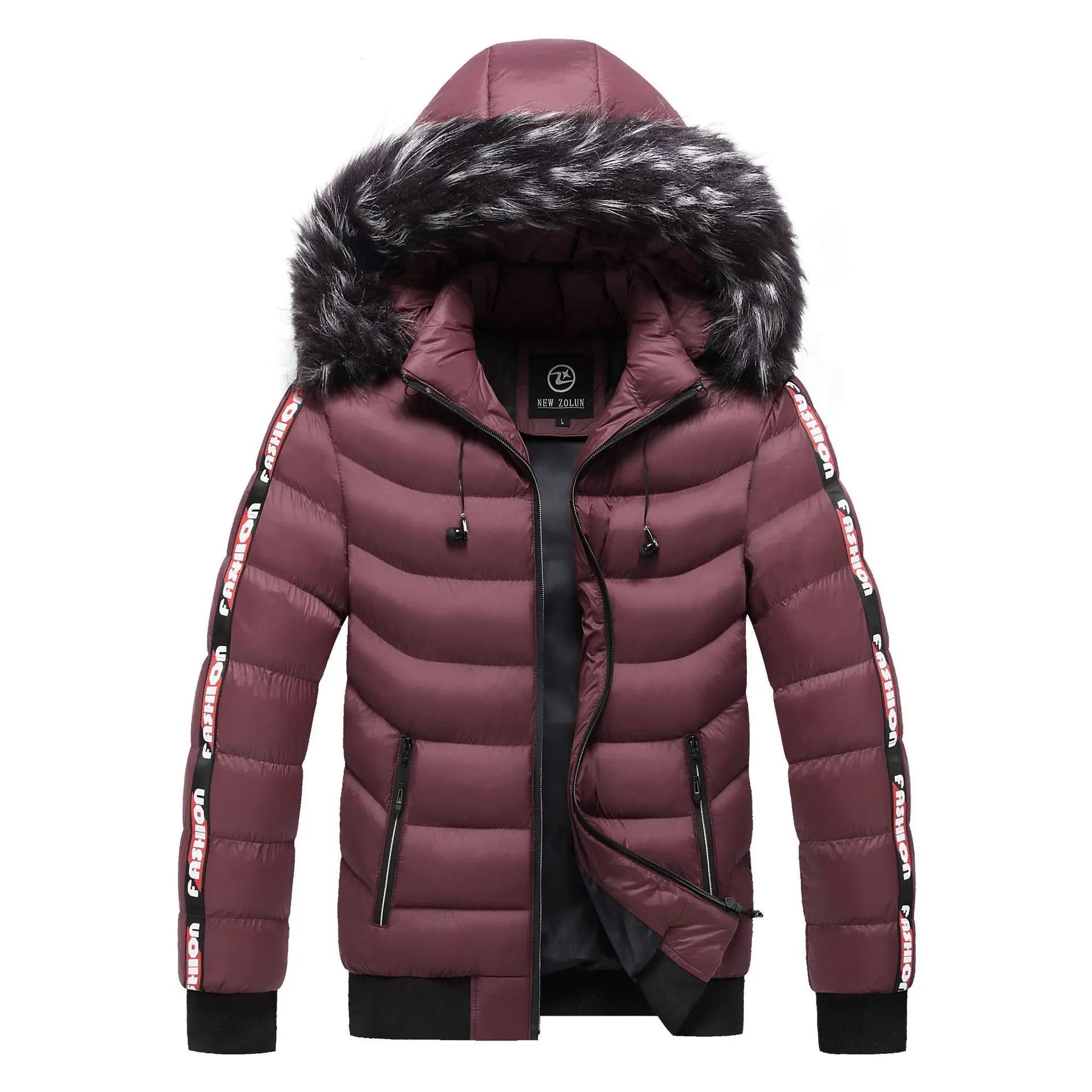 Jaqueta Puffer Masculina com Capuz Romenzi RZ225 com capuz forrado, acolchoada e elegante, oferecendo conforto e estilo.