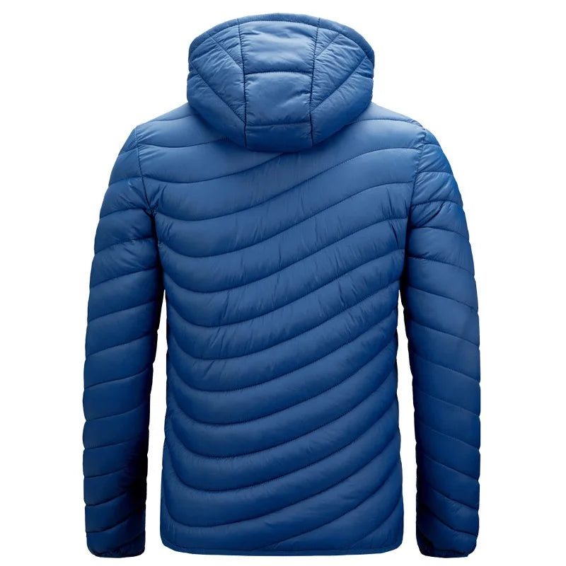 Jaqueta Puffer Masculina IceWear Romenzi RZ164 com capuz removível, design moderno e proteção térmica.