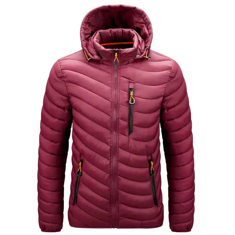 Jaqueta Puffer Masculina IceWear Romenzi RZ164 com capuz removível, design moderno e proteção térmica.