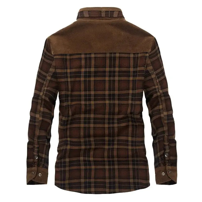 Jaqueta Xadrez Masculina Romenzi RZ180 com padrão moderno, forro macio e alta durabilidade. A escolha ideal para estilo e proteção em climas frios.