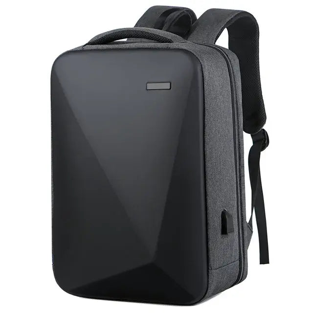 Mochila Executiva Romenzi RZ067 com tecido impermeável, compartimento para notebook 15'', porta USB, trava TSA e design moderno e funcional.
