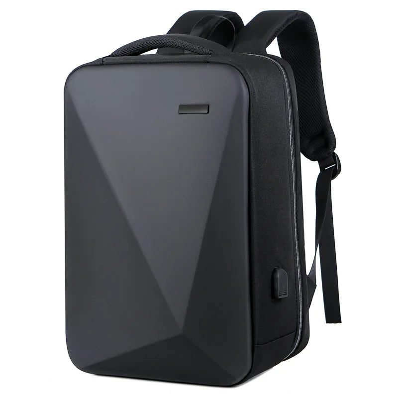Mochila Executiva Romenzi RZ067 com tecido impermeável, compartimento para notebook 15'', porta USB, trava TSA e design moderno e funcional.