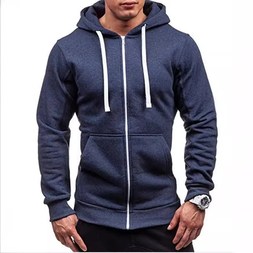 Moletom Masculino Capuz Romenzi Essentials RZ024, com design clássico, modelagem regular, capuz ajustável e estilo casual e versátil