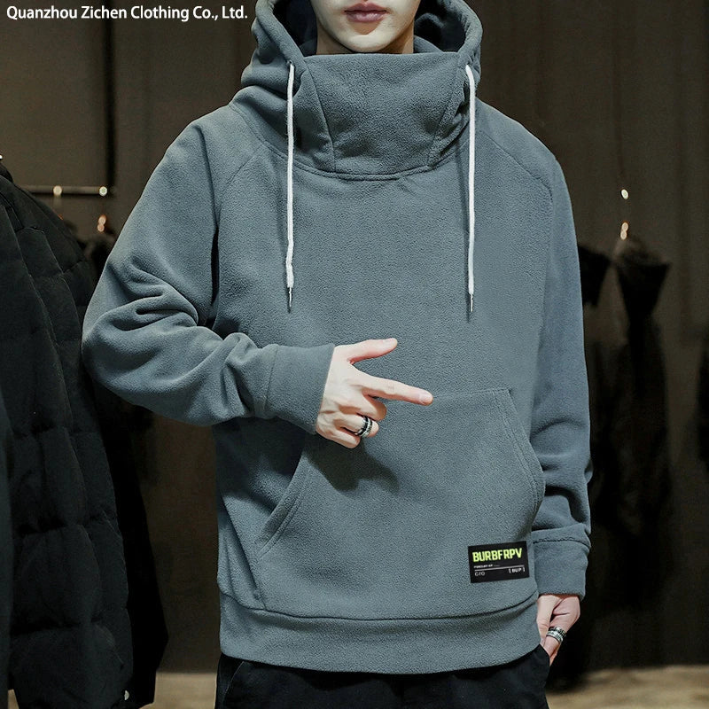 Moletom Masculino Canguru Gola Alta Romenzi RZ105 com capuz bolso canguru e gola alta que oferece estilo conforto e proteção nos dias frios