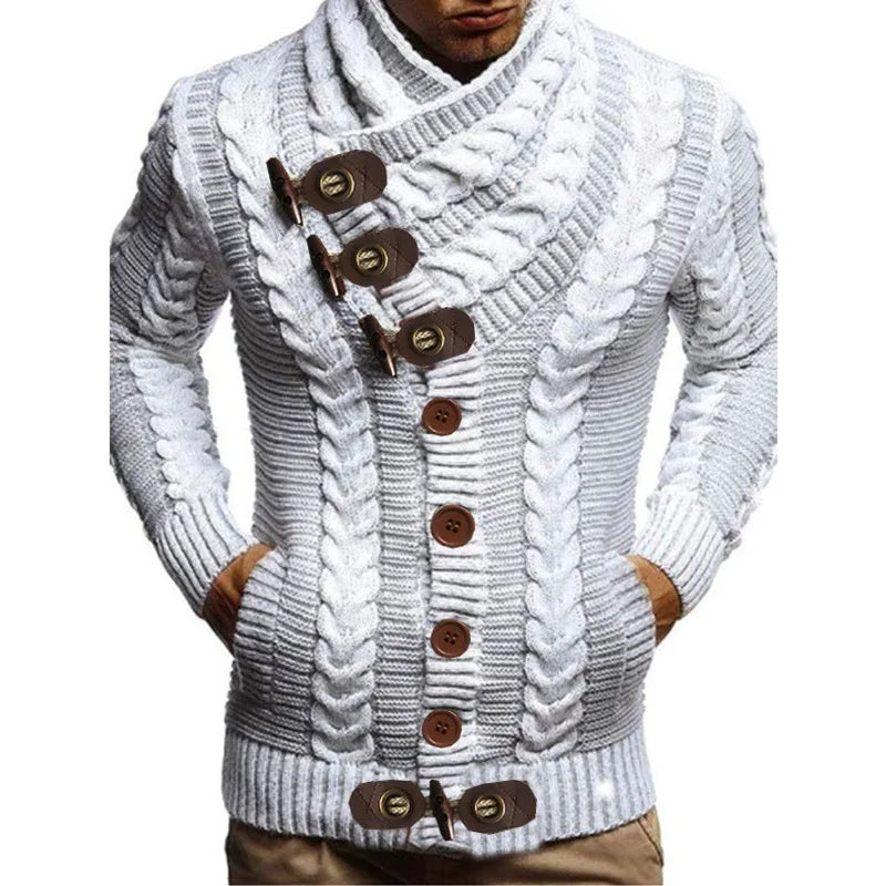 Moletom Masculino Casual Romenzi Elegance RZ116 - estilo britânico, gola alta, conforto térmico e material premium resistente.