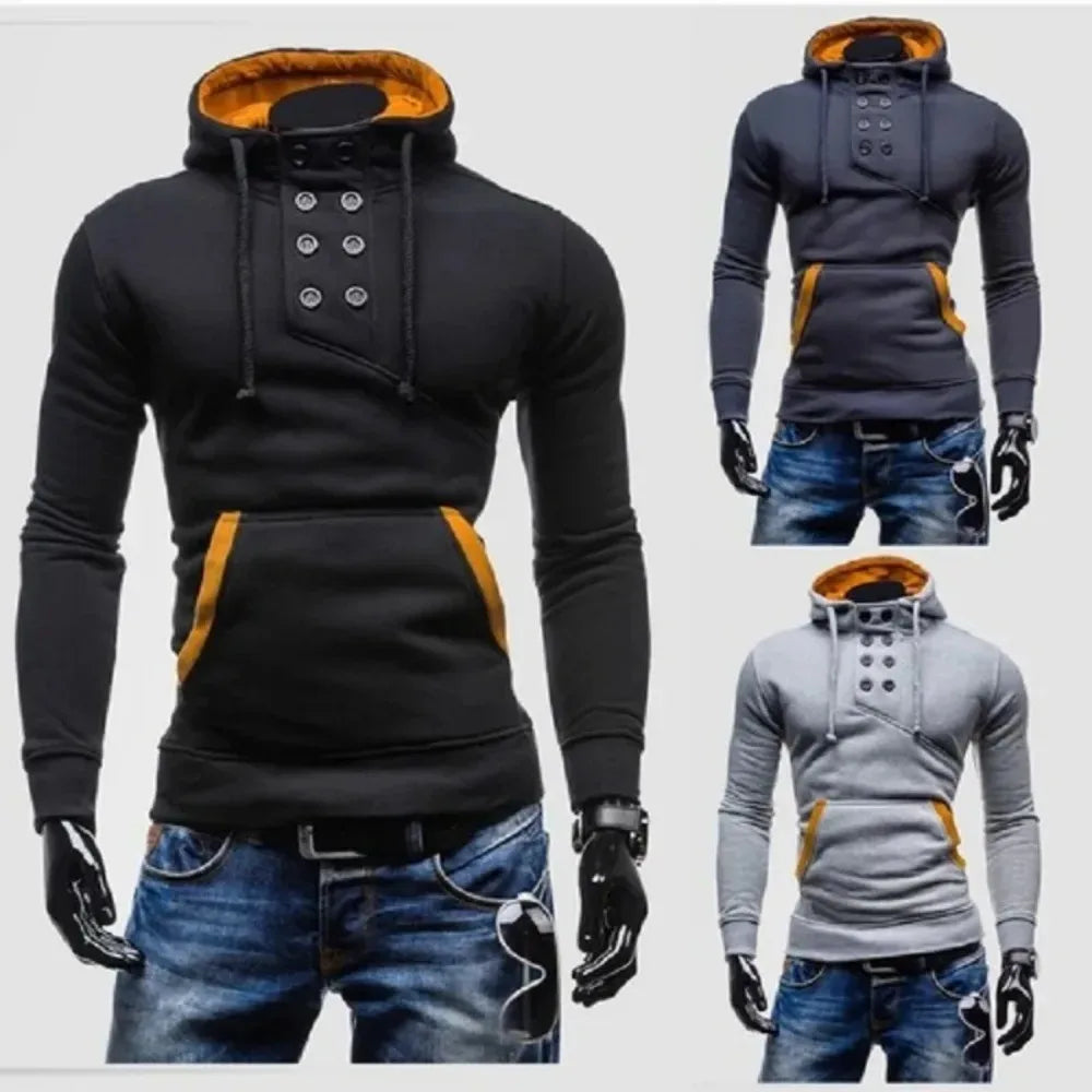 Moletom Masculino com Capuz Adaga Romenzi RZ109 com padrão exclusivo gola alta e capuz que combina estilo conforto e proteção para os dias frios