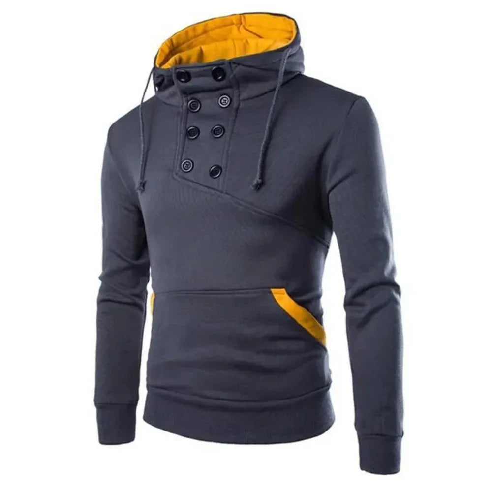 Moletom Masculino com Capuz Adaga Romenzi RZ109 com padrão exclusivo gola alta e capuz que combina estilo conforto e proteção para os dias frios