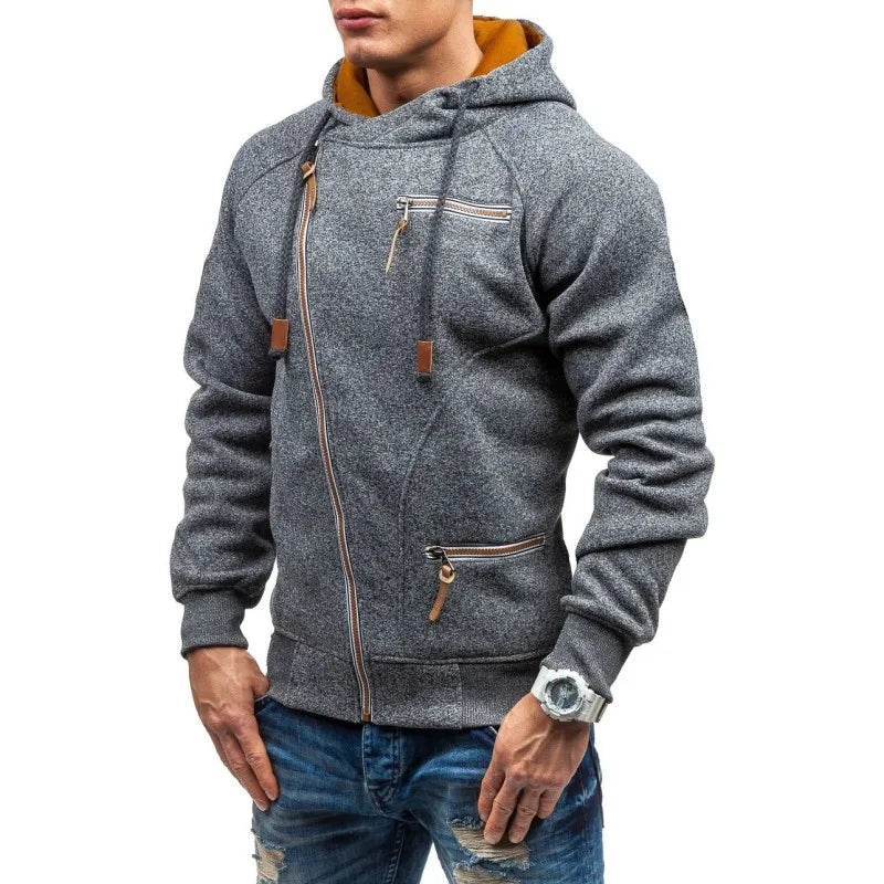 Moletom Masculino com Zíper Romenzi Daft RZ115 - design premium, tecido durável, capuz prático e conforto excepcional.