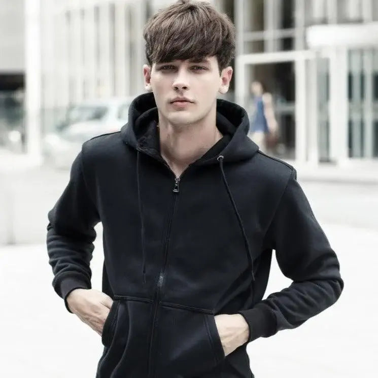 Moletom Masculino com Zíper Romenzi RZ114 com design moderno capuz e material premium que combina estilo casual e proteção contra o frio