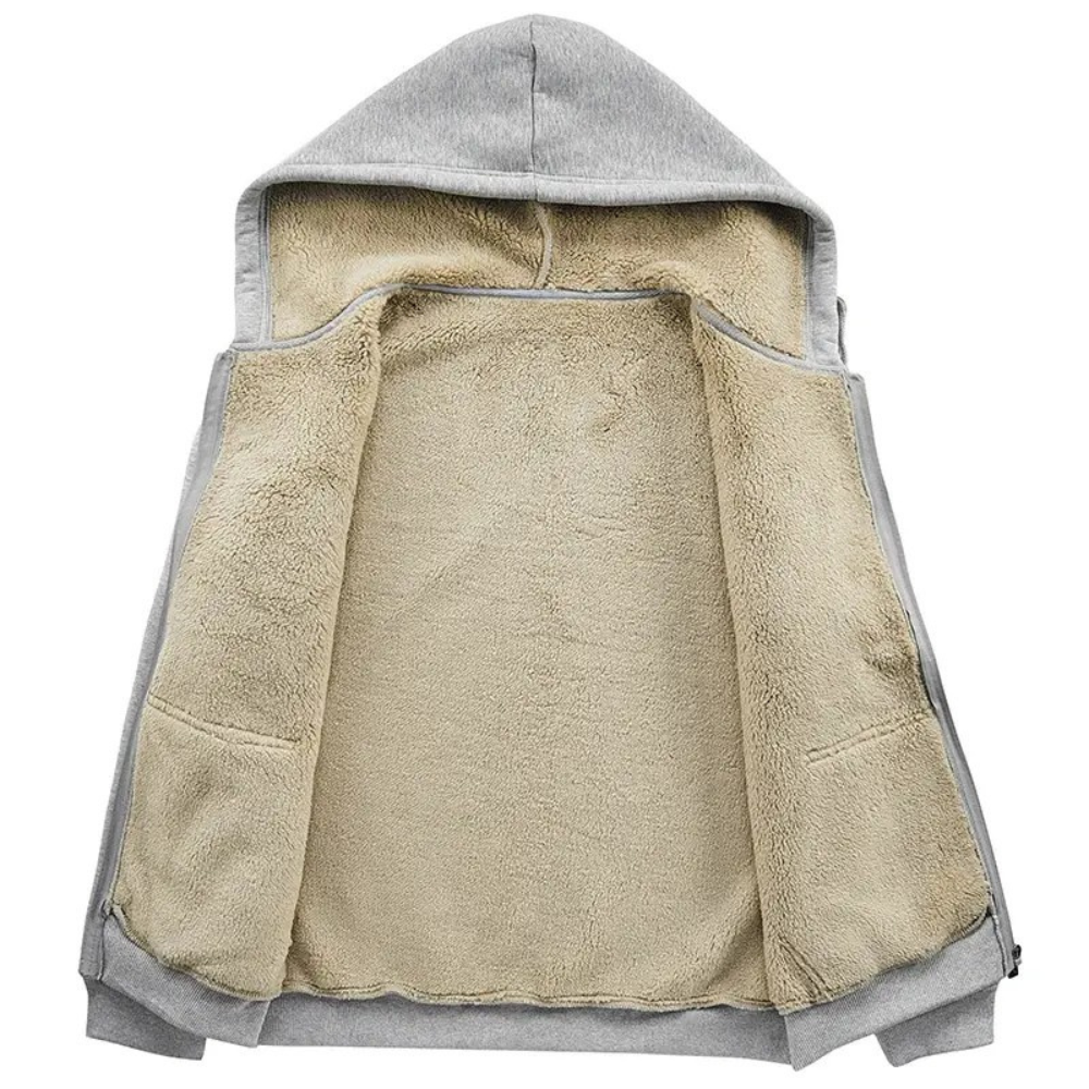 Moletom Masculino de Lã com Capuz Romenzi RZ102 com design clássico material premium e capuz para conforto e proteção nos dias mais frios