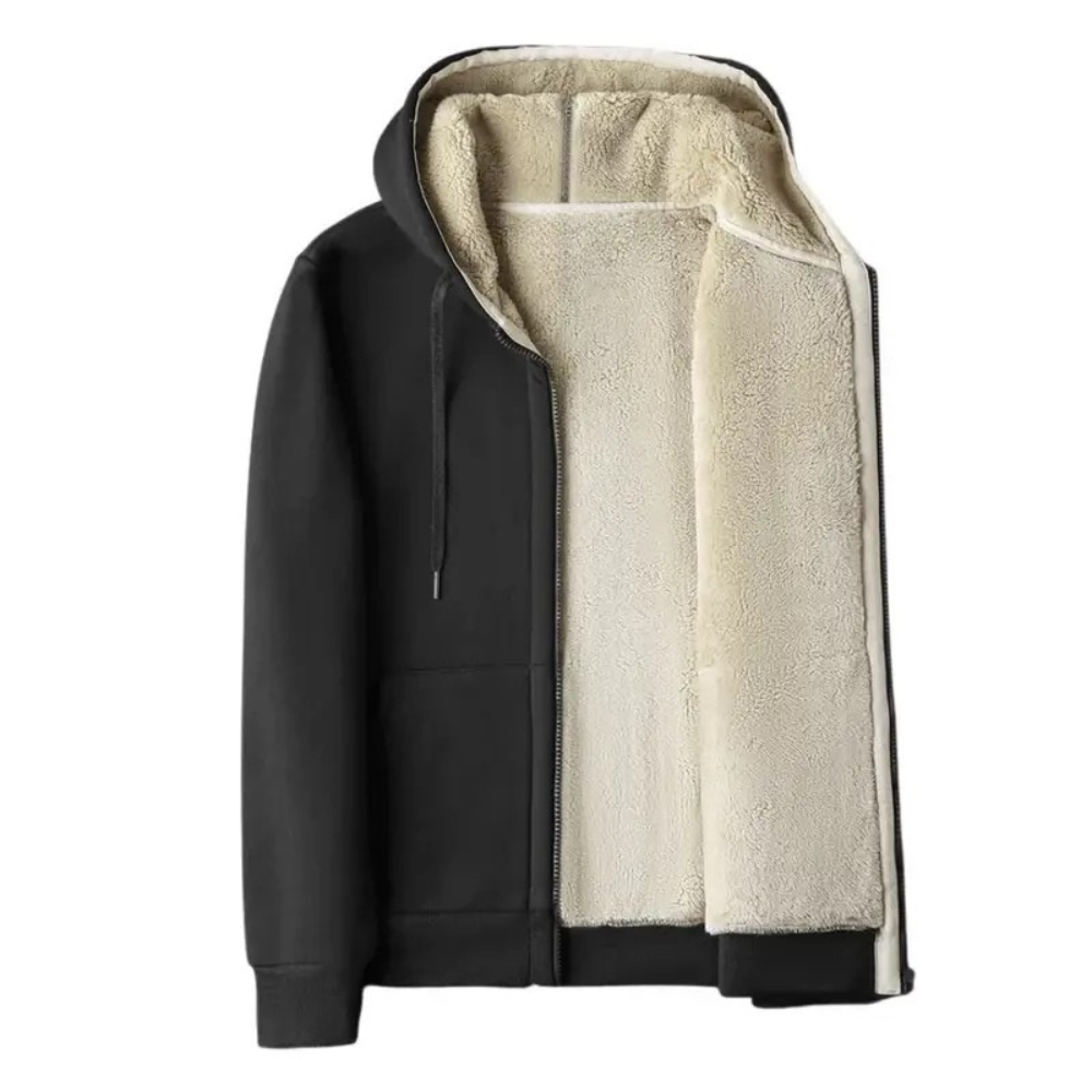 Moletom Masculino de Lã com Capuz Romenzi RZ102 com design clássico material premium e capuz para conforto e proteção nos dias mais frios
