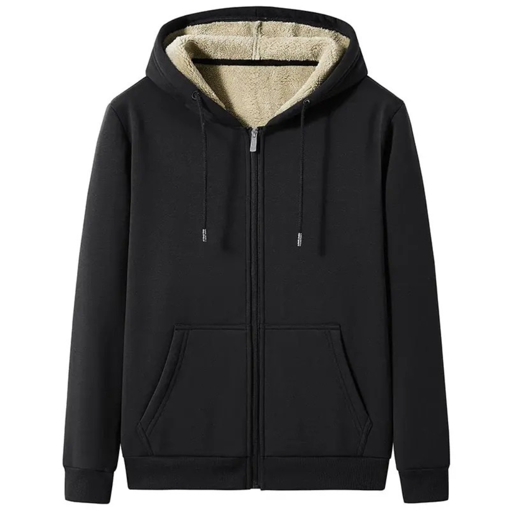 Moletom Masculino de Lã com Capuz Romenzi RZ102 com design clássico material premium e capuz para conforto e proteção nos dias mais frios