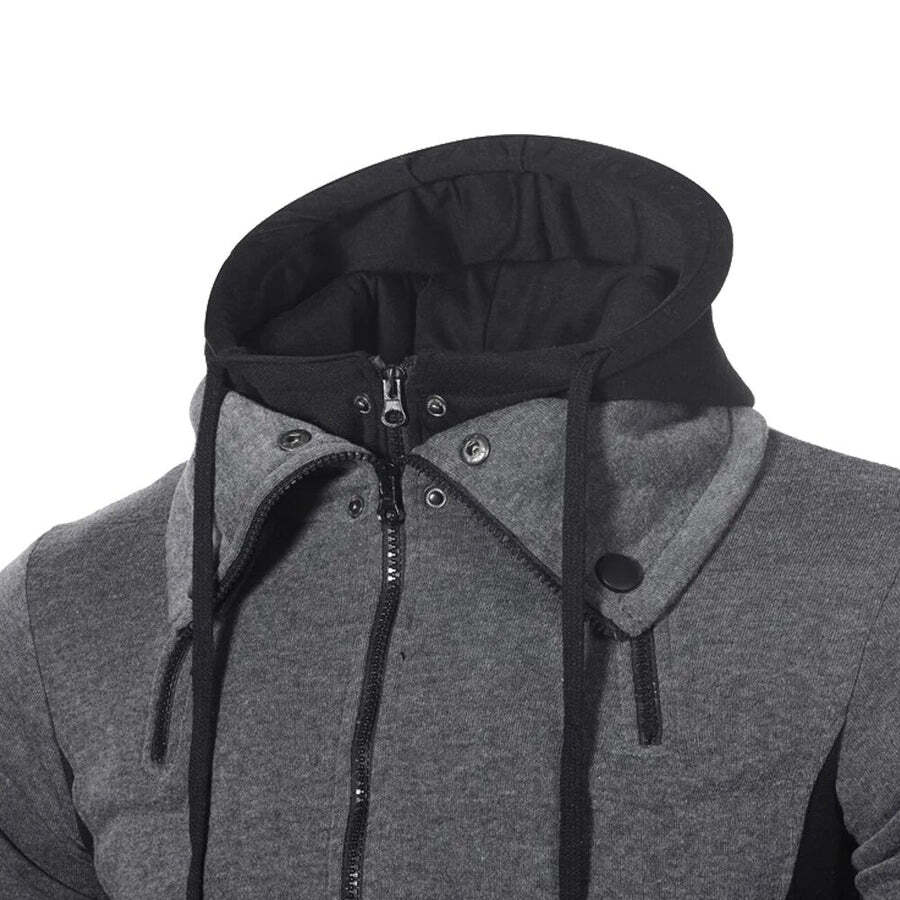 Moletom Masculino Gola Alta com Capuz Romenzi RZ111 com design contemporâneo gola alta capuz e material premium que combina estilo conforto e funcionalidade