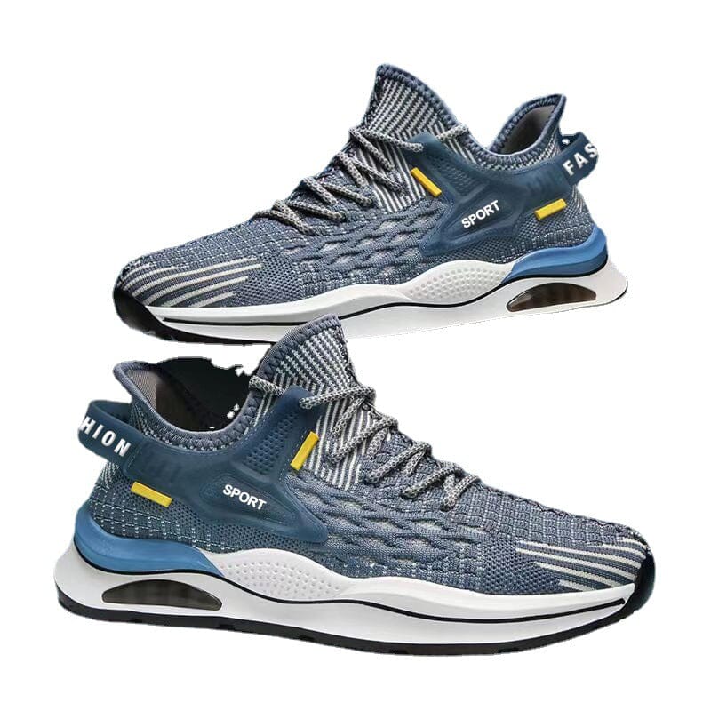 Tênis Esportivo Masculino Romenzi RZ436 com design moderno, malha respirável, palmilha anatômica em EVA e solado de borracha antiderrapante.