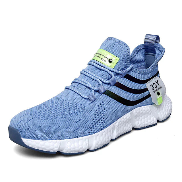 Tênis Esportivo Run Pro Romenzi RZ441 com malha mesh, palmilha TPR anatômica e solado emborrachado para máximo conforto e impacto reduzido.