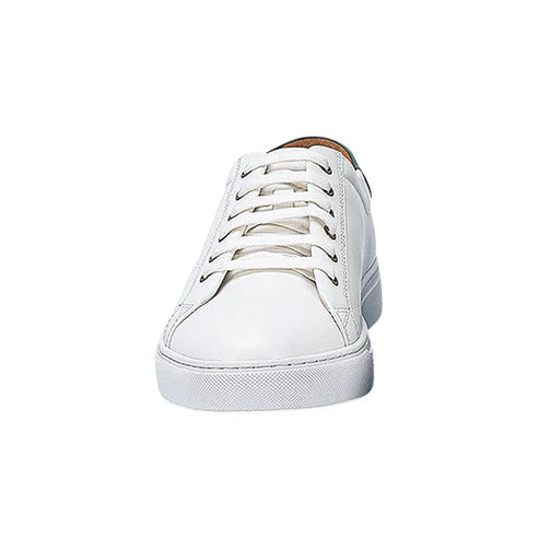 Tênis Masculino Romenzi RZ415 em couro premium azul marinho ou verde com palmilha macia e design sofisticado para conforto e estilo diário.