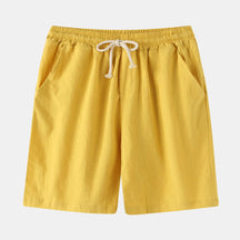 Bermuda de Linho Masculina Romenzi RZ501 feita em linho de alta qualidade, leve e respirável, com caimento clássico e elegante para estilo sofisticado.