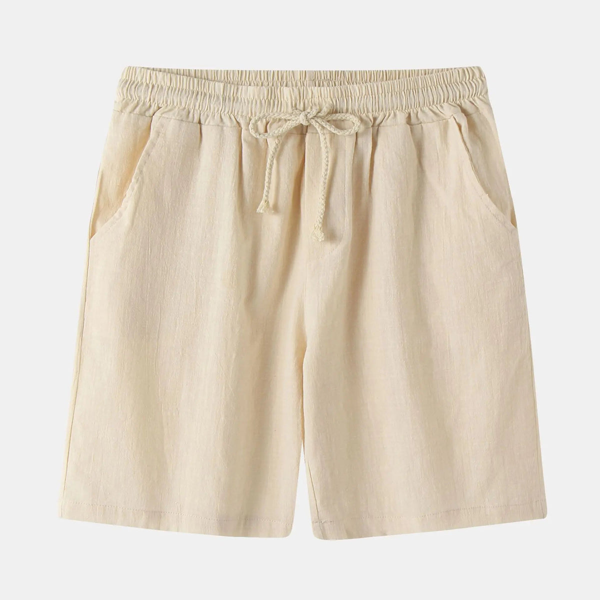 Bermuda de Linho Masculina Romenzi RZ501 feita em linho de alta qualidade, leve e respirável, com caimento clássico e elegante para estilo sofisticado.