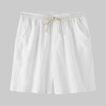Bermuda de Linho Masculina Romenzi RZ501 feita em linho de alta qualidade, leve e respirável, com caimento clássico e elegante para estilo sofisticado.