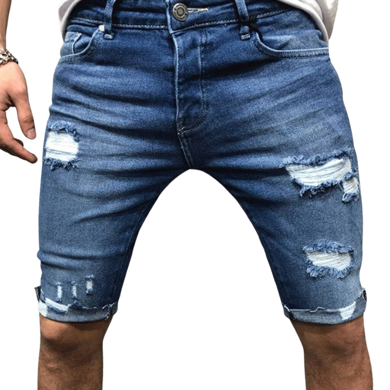 Bermuda Jeans Masculina Phelipo Romenzi RZ508 feita em jeans premium, design moderno e caimento impecável, unindo conforto, estilo e versatilidade.