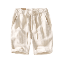 Bermuda Linho Masculina Romenzi Firenze RZ496: elegância clássica e design casual, ideal para climas quentes. Conforto e leveza com tecido natural.