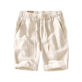 Bermuda Linho Masculina Romenzi Firenze RZ496: elegância clássica e design casual, ideal para climas quentes. Conforto e leveza com tecido natural.