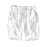 Bermuda Linho Masculina Romenzi Firenze RZ496: elegância clássica e design casual, ideal para climas quentes. Conforto e leveza com tecido natural.