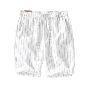 Bermuda Linho Masculina Romenzi Firenze RZ496: elegância clássica e design casual, ideal para climas quentes. Conforto e leveza com tecido natural.