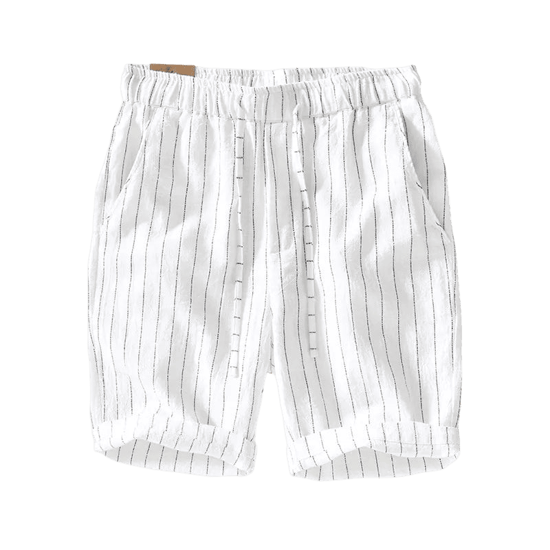 Bermuda Linho Masculina Romenzi Firenze RZ496: elegância clássica e design casual, ideal para climas quentes. Conforto e leveza com tecido natural.