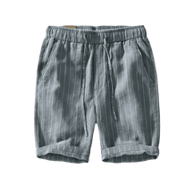 Bermuda Linho Masculina Romenzi Firenze RZ496: elegância clássica e design casual, ideal para climas quentes. Conforto e leveza com tecido natural.